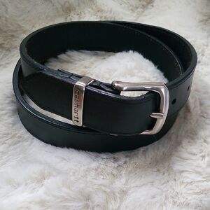 Carhartt Black Leather Men's Belt 30/32 Made In The USA